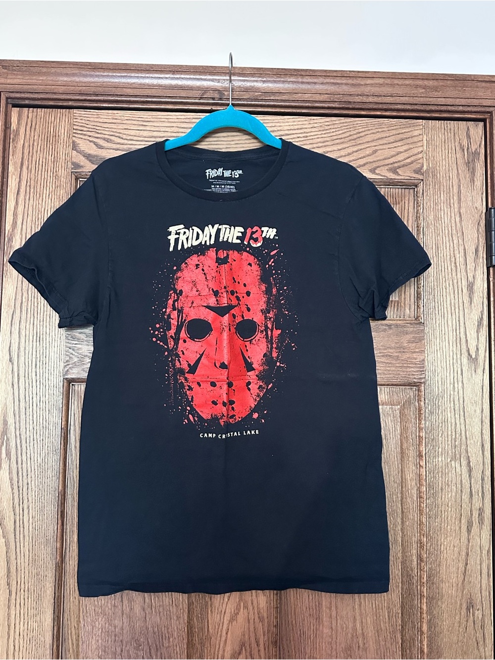 Friday the 13th Kids Black Short-Sleeve Graphic Tee with Red Mask